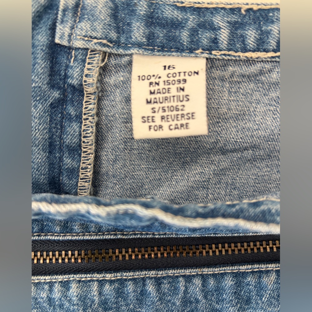 90s Canyon River Blues Denim Skort Front Pocket Mini Vintage - Picture 5 of 7